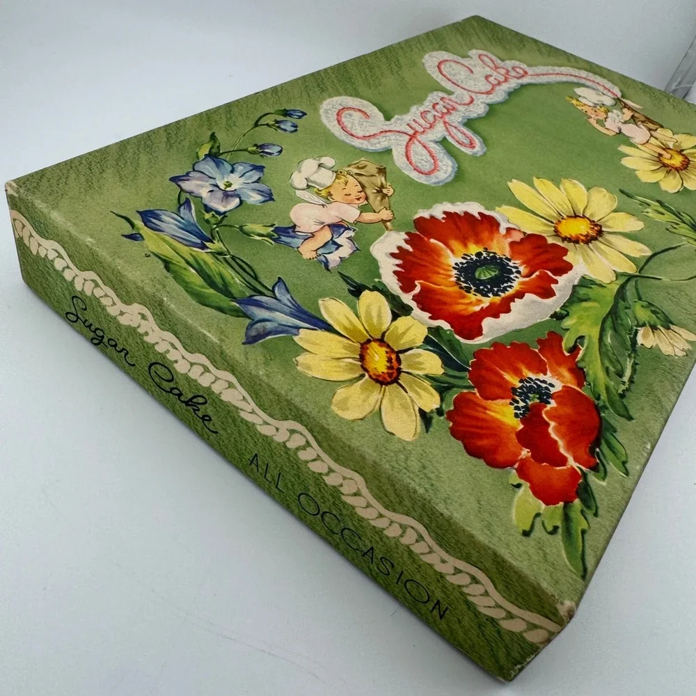 Sugar Cake Greeting Card Assortment Green Good Vintage Mid Century Retro Box